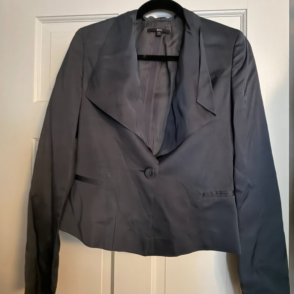 Boss Hugo Boss Silk Charcoal Blazer - Size 4